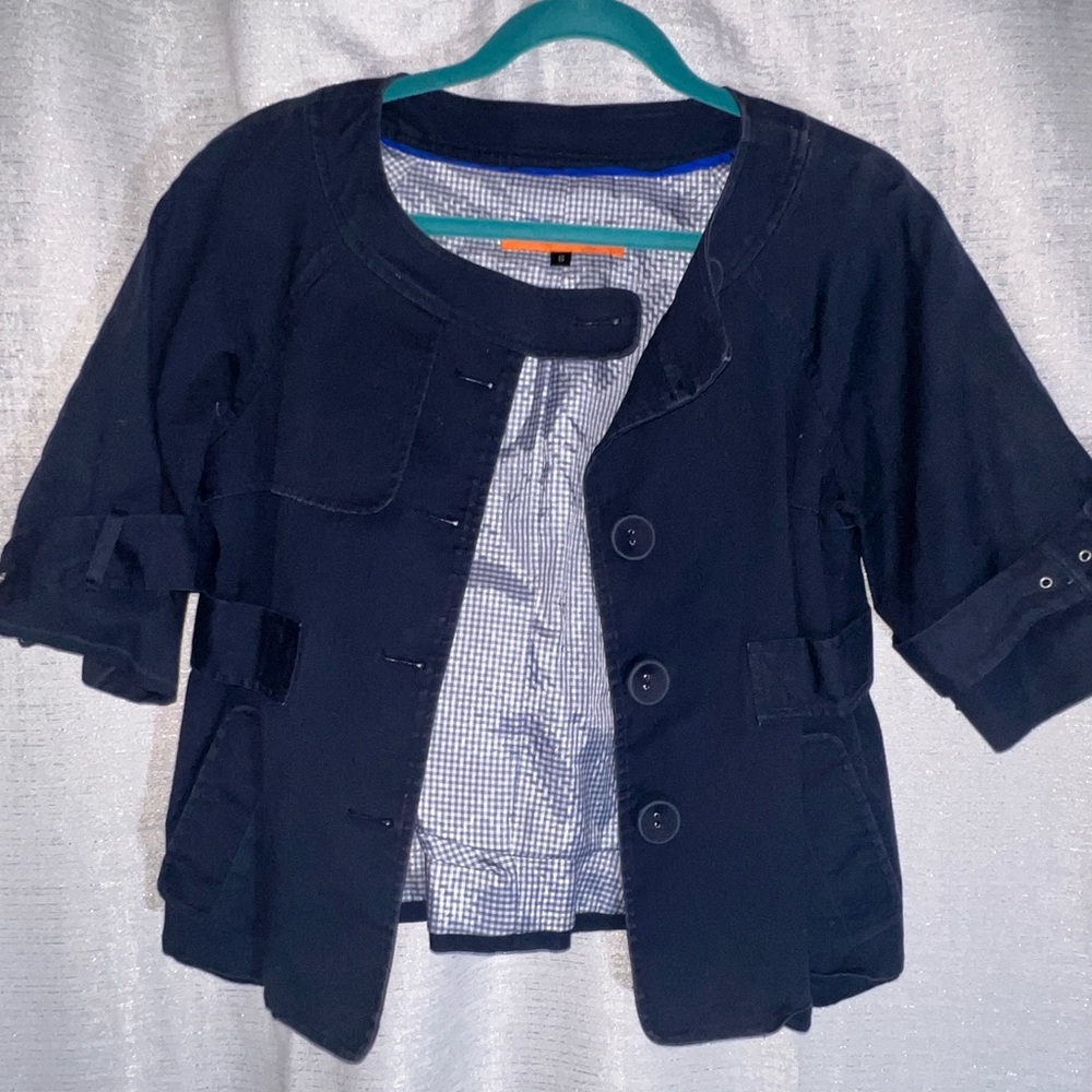 Cute summer jacket - Cynthia Steffe Navy Jacket with Button Details - Size 6
